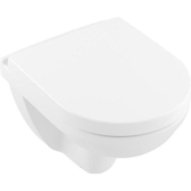 Villeroy & Boch, WC Deckel, WC-Set O.novo compact verkrzt DirectFlush offener Splrand wei 5688HR01