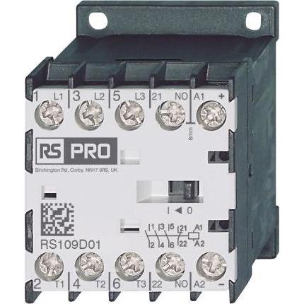 Rs Pro Leistungsschütz 24 V-Spule, 3 400 V / 9 A 4 kW, Relais