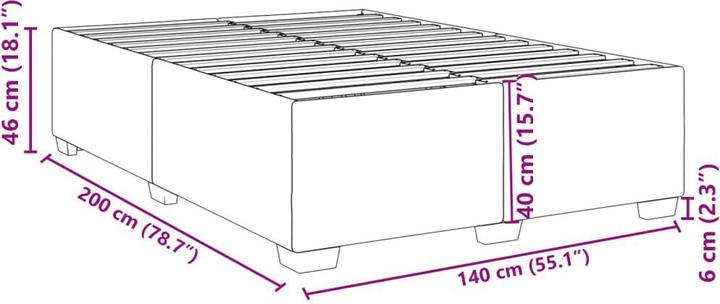 Actual product image vidaXL Faux leather bed frame (140 x 200)