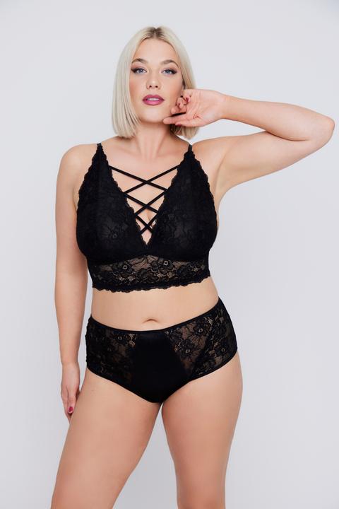 Produktbild Ulla Popken Bralette, Criss-Cross, ohne Bügel, Spitze (42 A, 44 A)
