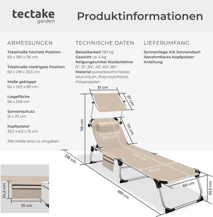 Actual product image tectake Aurelie (218 cm)