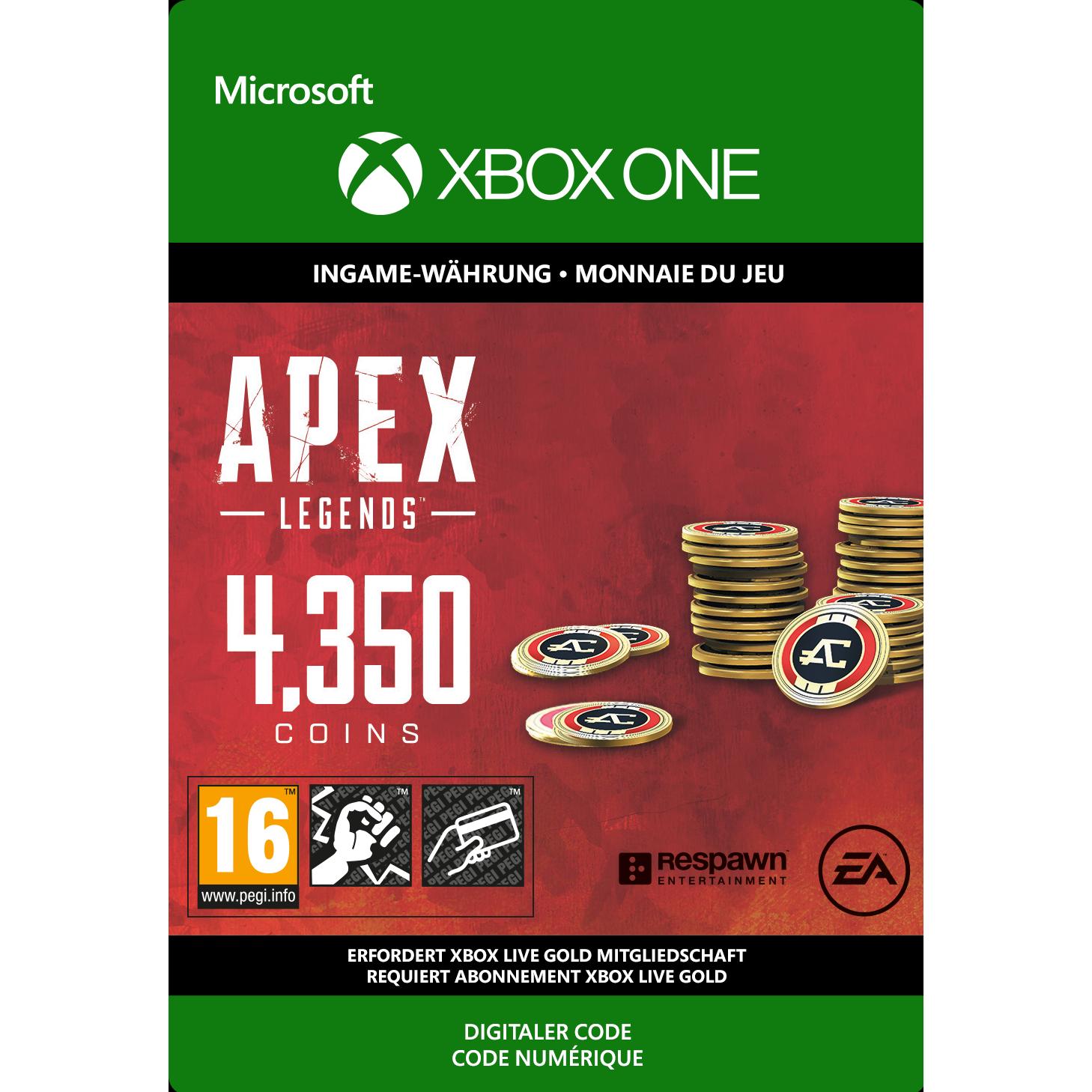 Microsoft Xbox APEX Legends 4350 Coins Download Code, Ingame Währung
