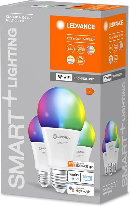 Actual product image Ledvance Classic (E27, 14 W, 1521 lm, 3 x, F)