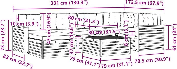 Produktbild vidaXL Outdoor-Sofa