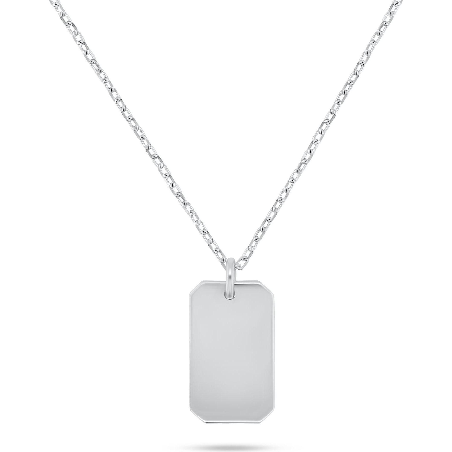 Brilio, Collana, Silver - Silver necklace Dog tag NCL201W (chain. pendant)