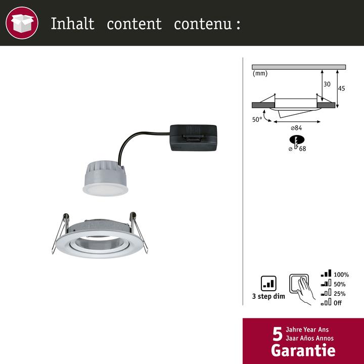 Produktbild Paulmann Einbauleuchte Nova Set (460 lm)