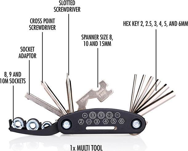 Actual product image Bicycle Gear Bicycle tool set 14pcs