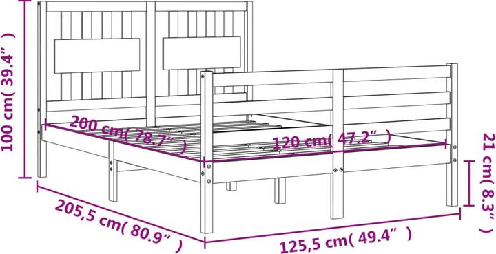 Actual product image vidaXL Bettrahmen (150 x 200 cm)