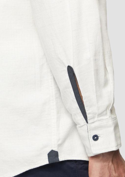 Produktbild S.Oliver Hemd Regular Fit: Strukturiertes Baumwollhemd mit Stehkragen (XXL)