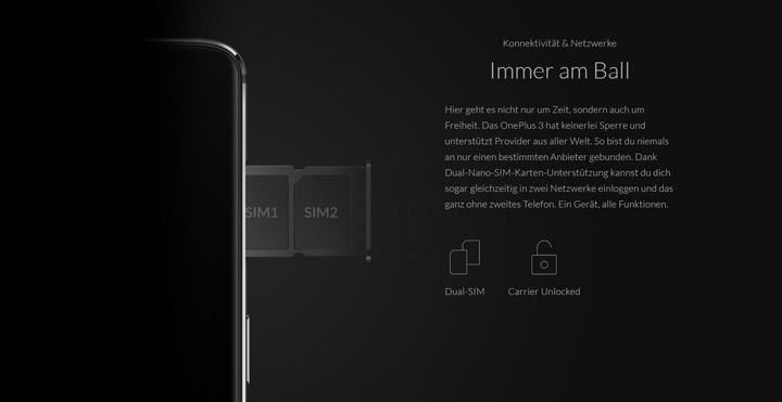 Produktbild OnePlus 3 (64 GB, Space Grey, 5.50", Dual SIM, 4G)