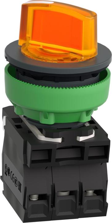 Actual product image Schneider Electric Schneider illuminated selector switchXB5FK125M5compl Flush plastic or 30mm 230V