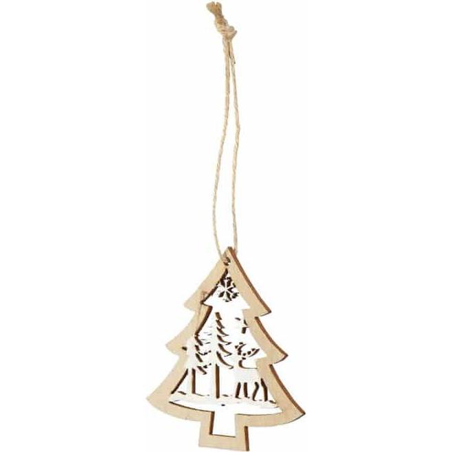 Thumbnail - MICA Living, Christbaumschmuck, Dekohänger - Weihnachten - aus Holz - ca. 7 cm - 9 Stück (9 -teilig)