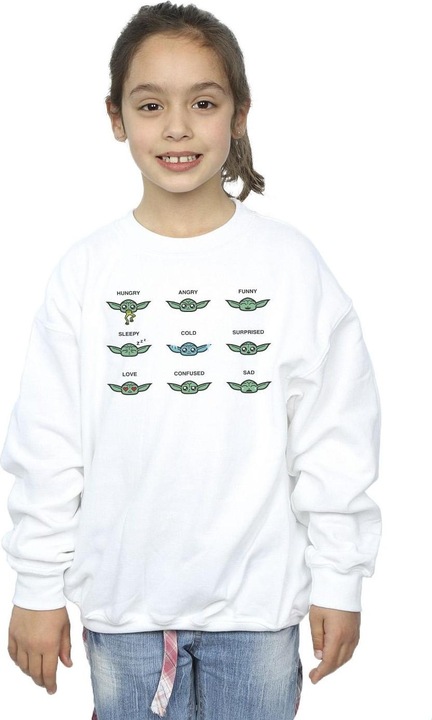 Actual product image Star Wars Girls Mandalorian Grogu Mood Sweatshirt (152, 158)