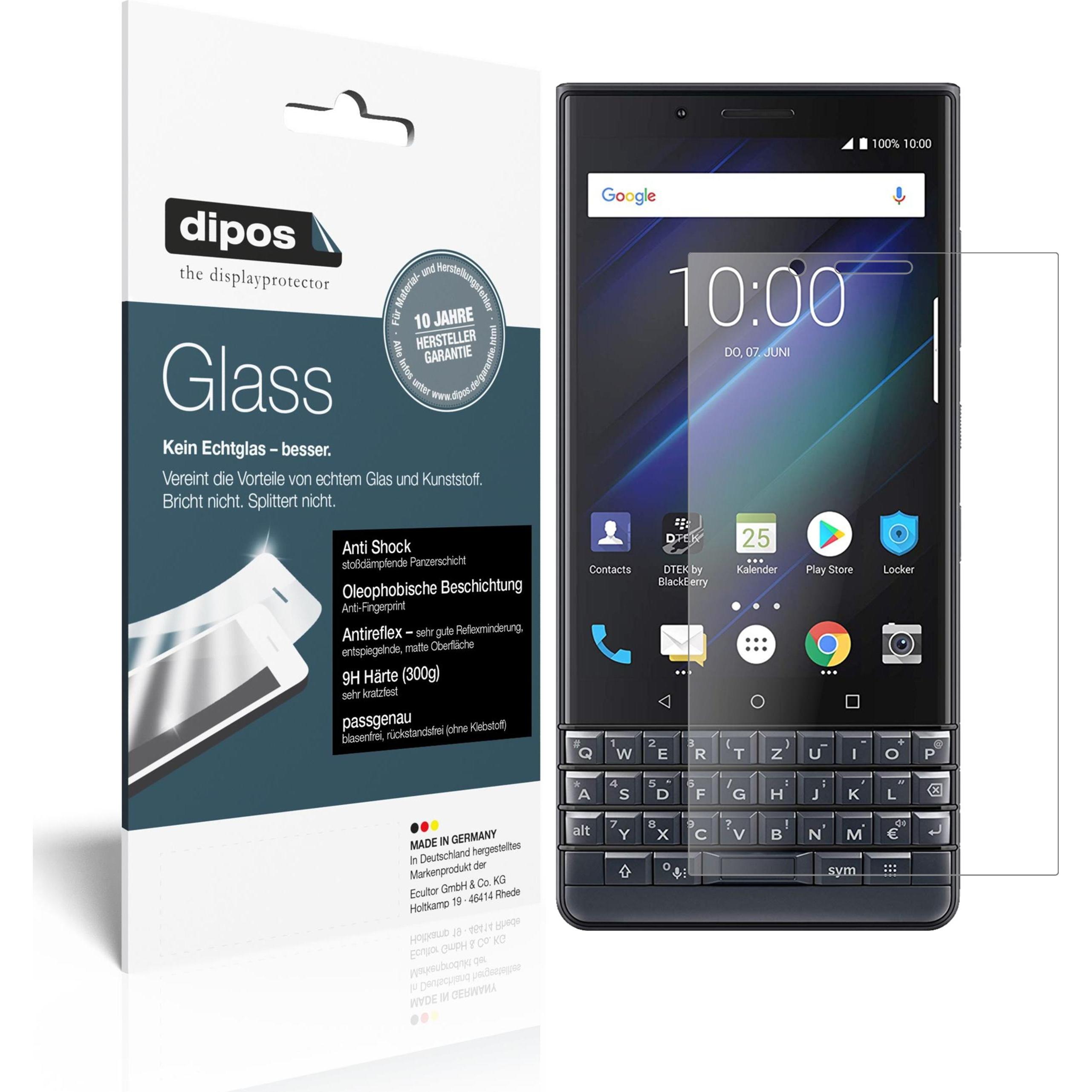 Dipos Displayschutz Anti-Shock (2 Stück, Blackberry KEY2 LE), Smartphone Schutzfolie, Transparent