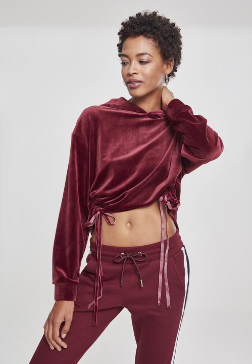 Actual product image Urban Classics UC Ladies Ladies Short Velvet Gathered Hoody (XL)