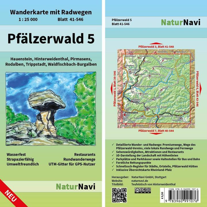 Produktbild NaturNavi Wanderkarte Pfälzerwald 5