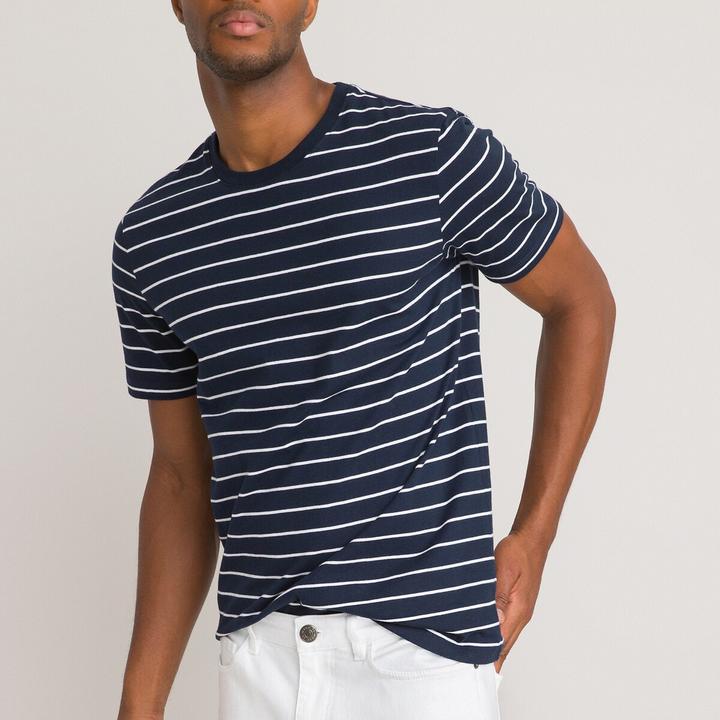 Produktbild La Redoute Collections Gestreiftes T-Shirt mit rundem Ausschnitt (S)