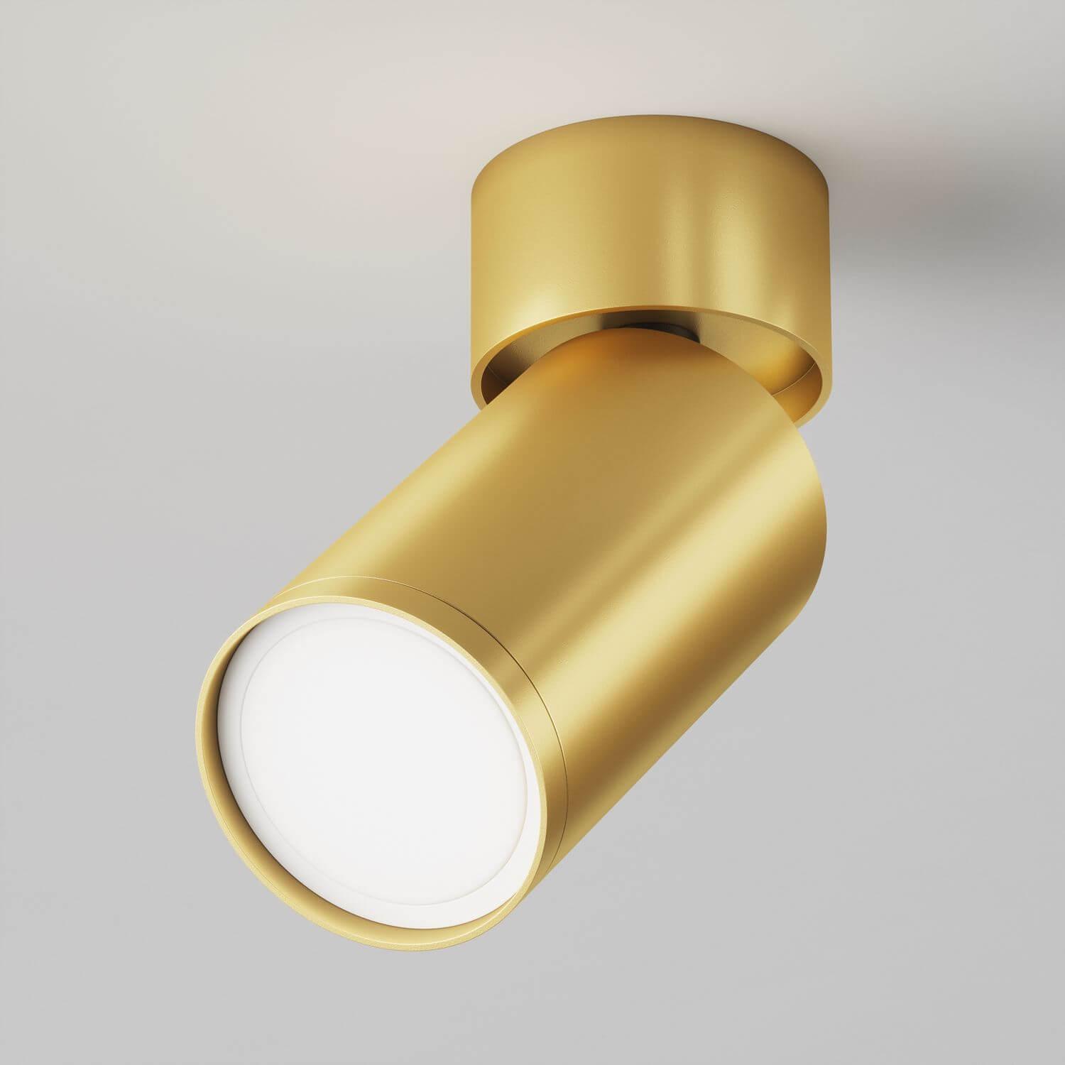 Thumbnail - Maytoni, Wandleuchte + Deckenleuchte, Focus S Deckenleuchte, Deckenlampe GU10 12,8cm Matt-Gold (GU10)