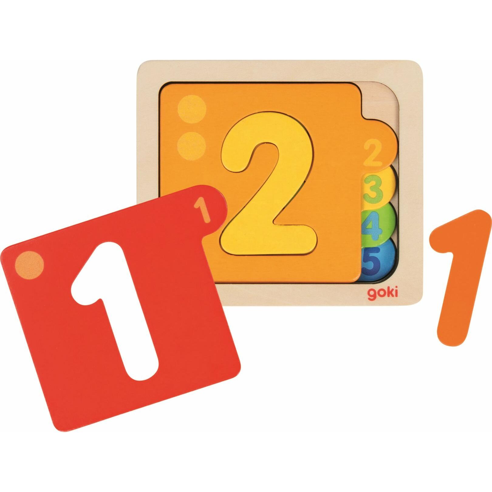 Thumbnail - Goki Schichtenpuzzle Zahlen (10 Teile)