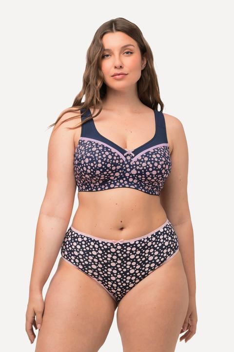 Image du produit Ulla Popken Soutien-gorge de maintien, sans armatures. Imprimé à pois. Bonnet C-H. (90 C)