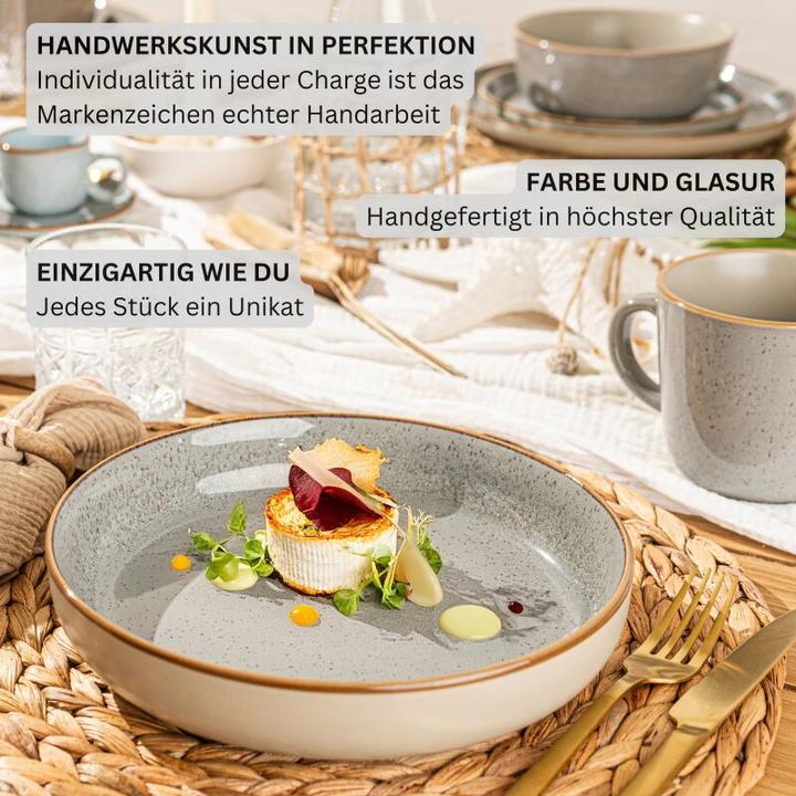 Actual product image Sänger Geschirr Rio pearl grey pasta bowl set (4 x, 22.20 cm)