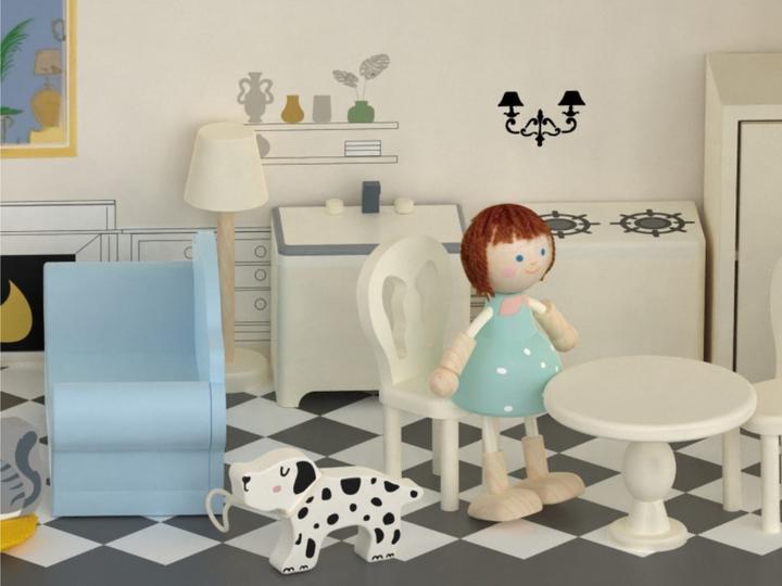 Immagine prodotto Classic World Casa delle bambole in legno vintage, 36 pezzi.