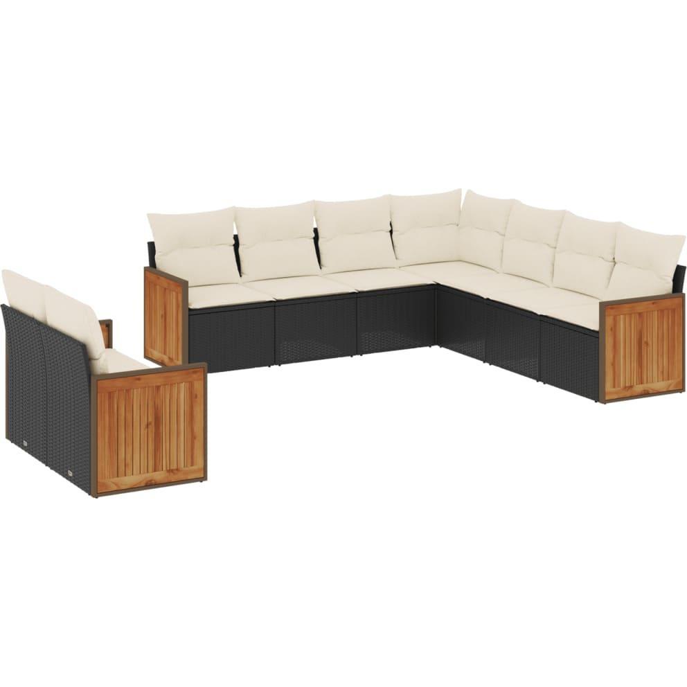 VidaXL, Gartenlounge, 10-tlg. Garten-Lounge-Set mit Kissen