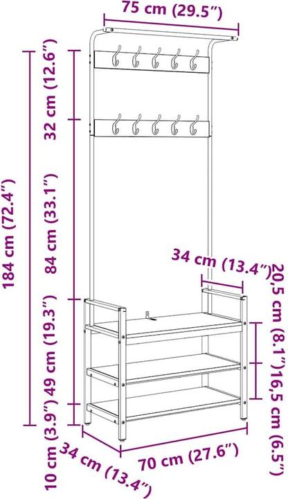 Image du produit vidaXL Kleiderständer