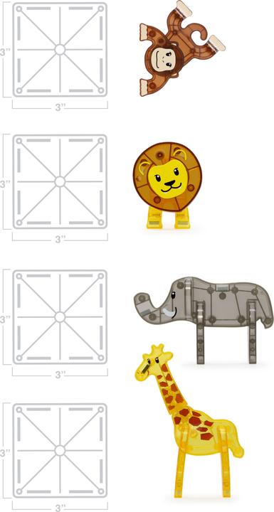 Actual product image Magna-Tiles Safari animals