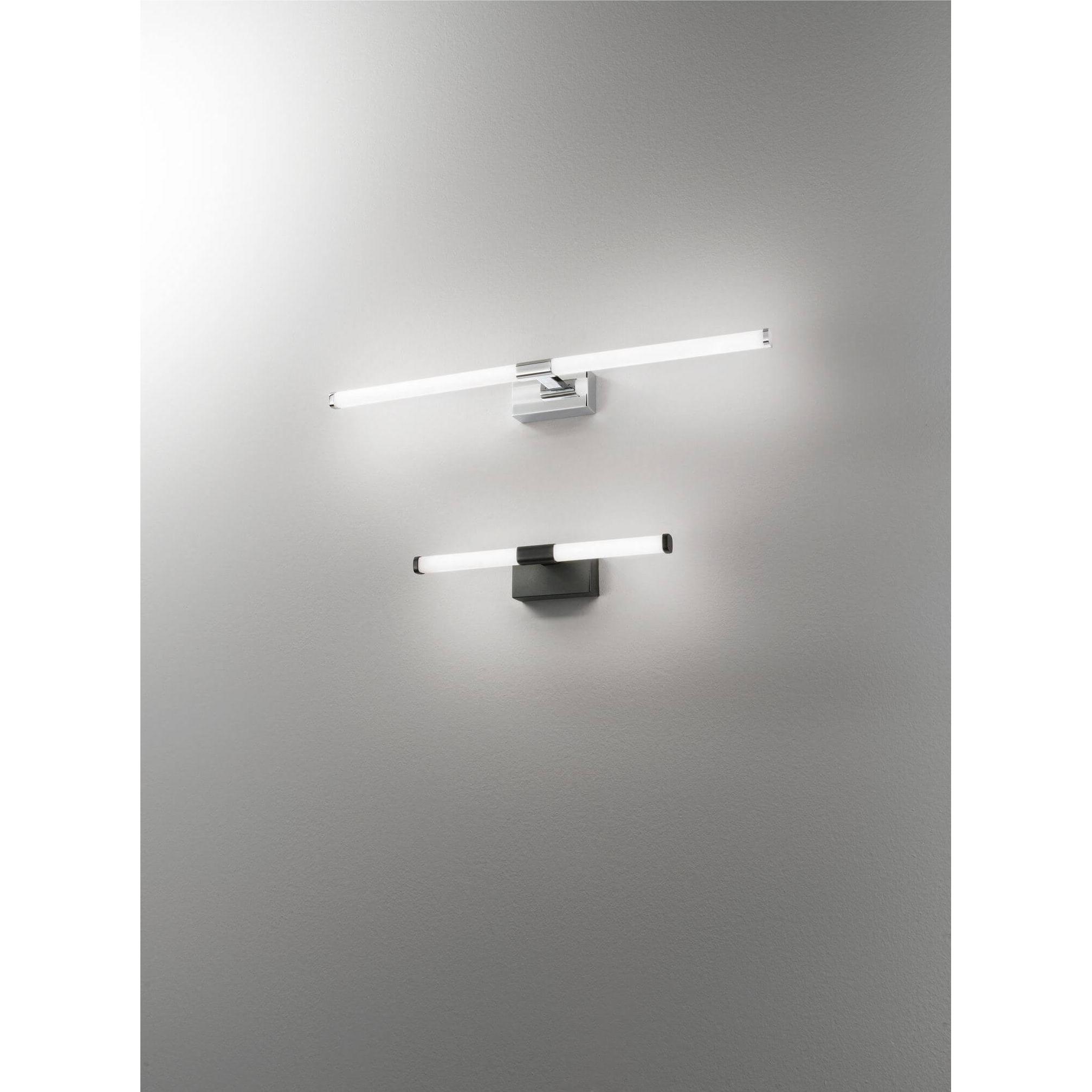 Thumbnail - Fabas Luce, Wandleuchte + Deckenleuchte, LED Bad-Wand/Spiegelleuchte Ago 55x88mm 14W Warmweiss IP44 Schwarz (840 lm)