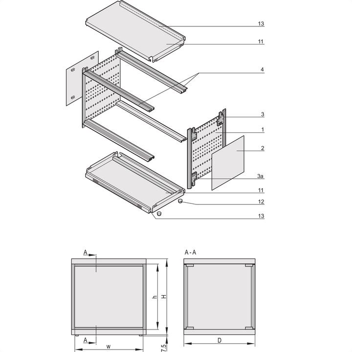 Actual product image Schroff ratiopacPRO air Enclosure - RATIO.AIR FB 3/4HE 84TE 435T