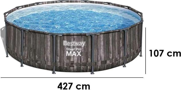 Image du produit Bestway Steel Pro MaxPiscine ronde 427x107 cm (427 x 107 cm)