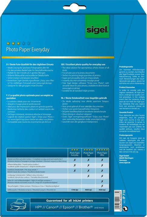 Actual product image Sigel Inkjet Everyday (200 g/m², A4, 20 pcs.)