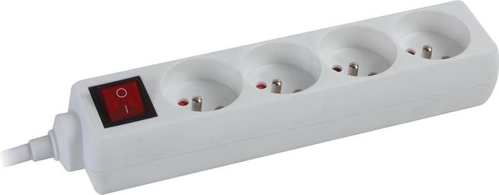 Produktbild Velleman 4-Fach-Steckdosenleiste - Mit Schalter - Stecker-Typ E (Französisches System) (4x, CEE 7/5, 1.50 m)