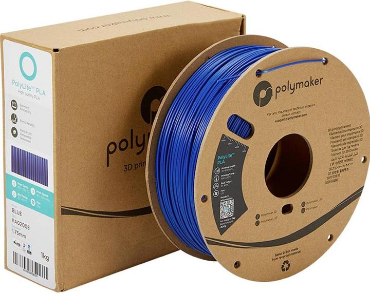 Actual product image Polymaker PolyLite PLA V2 - Blue - 1.75mm (PLA, 1.75 mm, 1000 g, Blue)