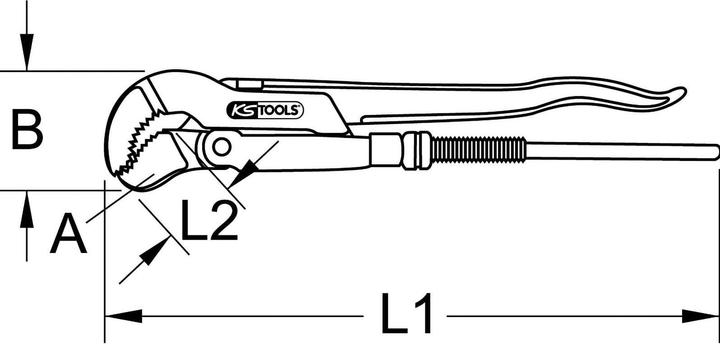 Produktbild KS Tools Eckrohrzange (560 mm)