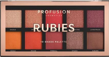 Produktbild Profusion Eyeshadow Palette paleta 10 cieni do powiek Rubies (and Crimson, Red, Coral)