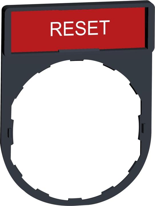 Produktbild Schneider Electric Bezeichnungsschild Reset