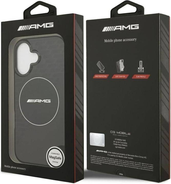 Image du produit Mercedes AMG Double Layer Transparent Smocked MagSafe Case for iPhone 17 Black (Apple iPhone 17)