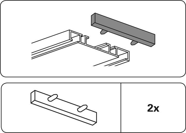 Produktbild Gardinia Endstück für Aluminium-Vorhangschiene 2-läufig