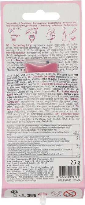 Actual product image FunCakes Schokoladenstift Pink