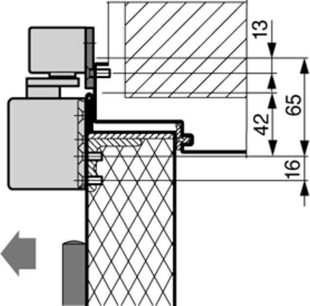 Produktbild Dormakaba Montageplattenset zu Gleitschienen G-SR flach (Balkontür, Eingangstür, Holztür, Zimmertür)