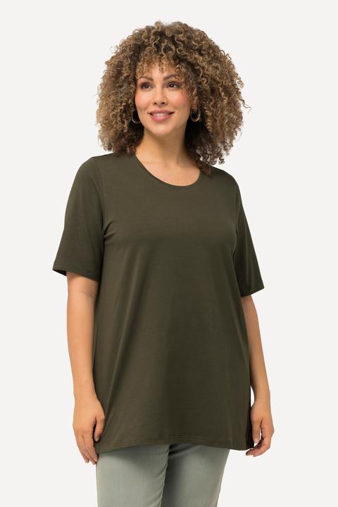 Produktbild Ulla Popken T-Shirt, A-Linie, Rundhalsausschnitt, Halbarm (54)