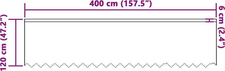 Produktbild vidaXL Spitzenvorhang (400 x 120 cm)