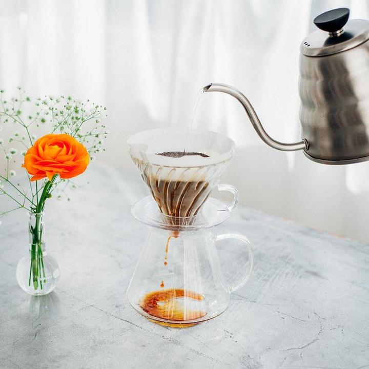 Actual product image Hario V60 Glass Brewing Kit - Set Glass Brewer + Server + Filter (0.60 l)