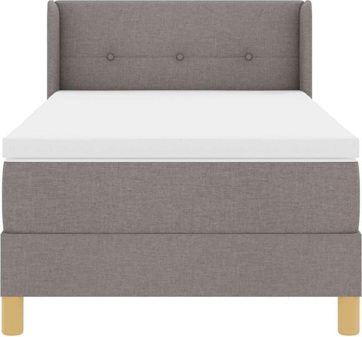 Produktbild VidaXL Boxspringbett Mit Matratze Stoff Taupe (100 x 200 cm)