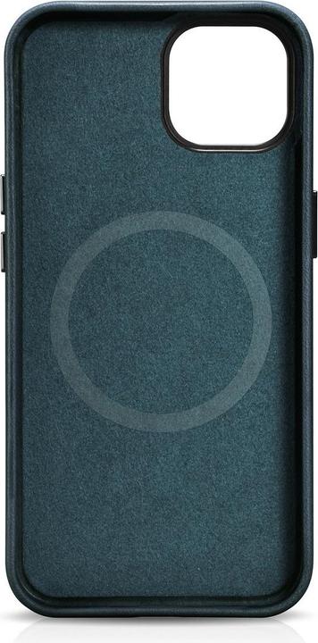 Produktbild iCarer oil wax Premium Ledertasche für iPhone 14 Plus Magnetische Ledertasche mit magSafe dunkelblau (Apple iPhone 14 Plus)