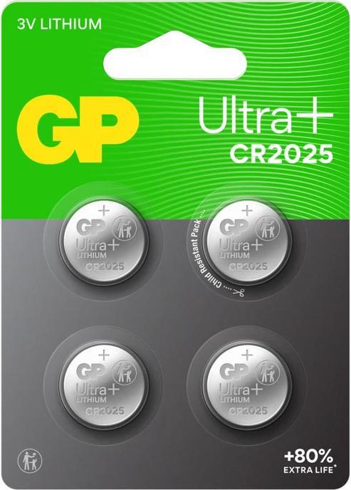 Produktbild GP Batteries CR2025 Lithium (4 Stk., CR2025, 165 mAh)