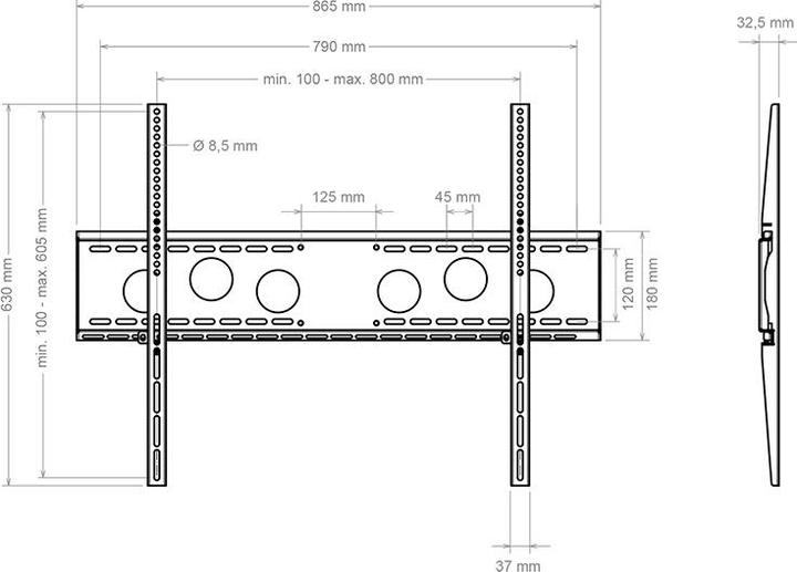 Produktbild Hagor WH 85 F-HD (Wand, 110", 125 kg)