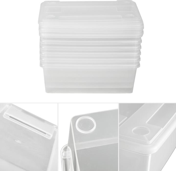 Actual product image tectake storage boxes (23 cm, 9 l, 6x)